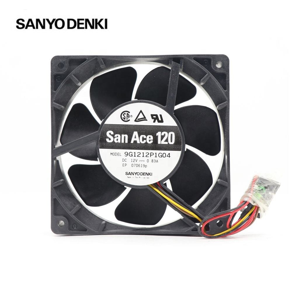 Sanyo 9G1212P1G04 12038 12V DC 0.83A 12CM 120x120x38mm 9.96W Wire Leads Large Air Volume Chassis Cabinet Axial Cooling Fan