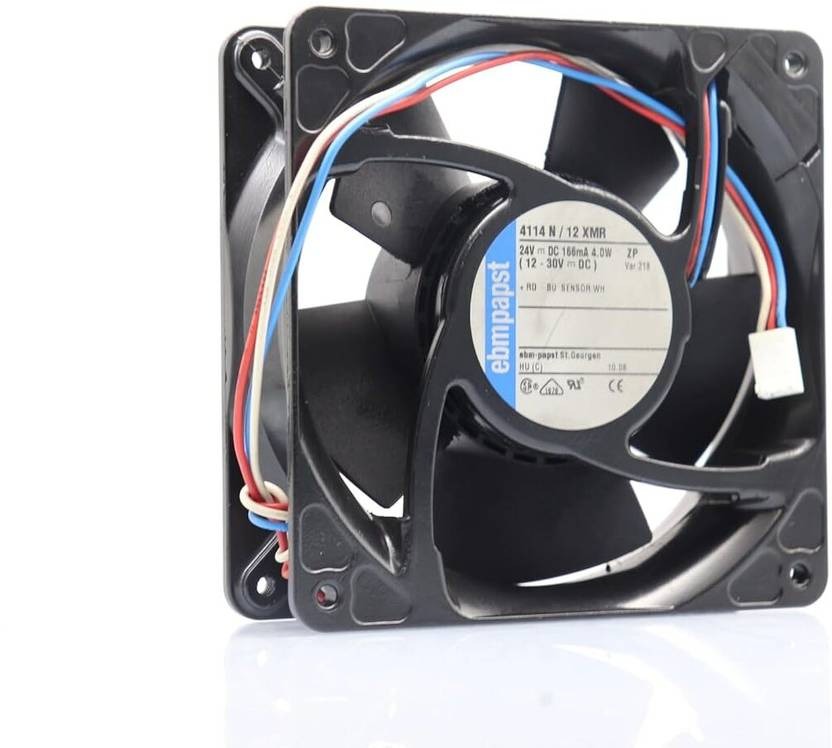 EBMPAPST 4114N/12XMR 24V DC 4.W 120/38mm Inverter Cooling Cooler  (Black)