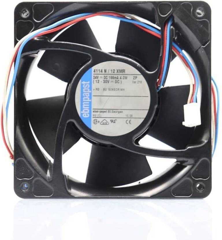 EBMPAPST 4114N/12XMR 24V DC 4.W 120/38mm Inverter Cooling Cooler  (Black)