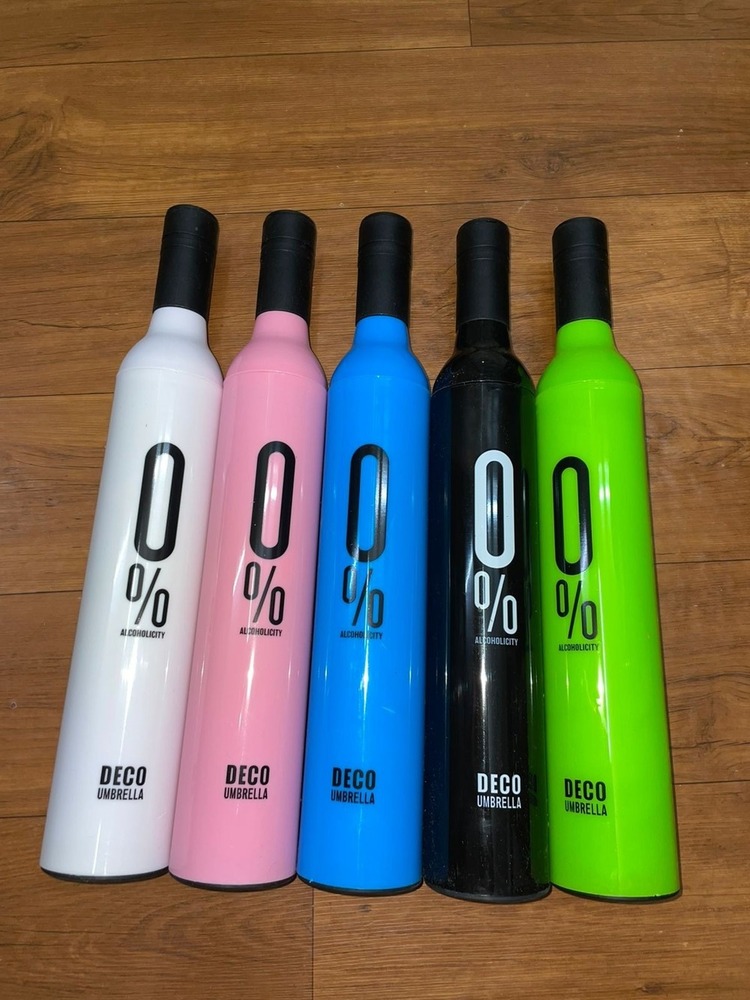 Folding Bottle Umbrella (0518) - Color: Multi