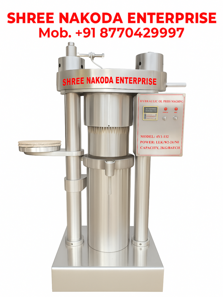 ALMOND WITHOUT SKIN HYDRAULIC COLD OIL PRESS MACHINE