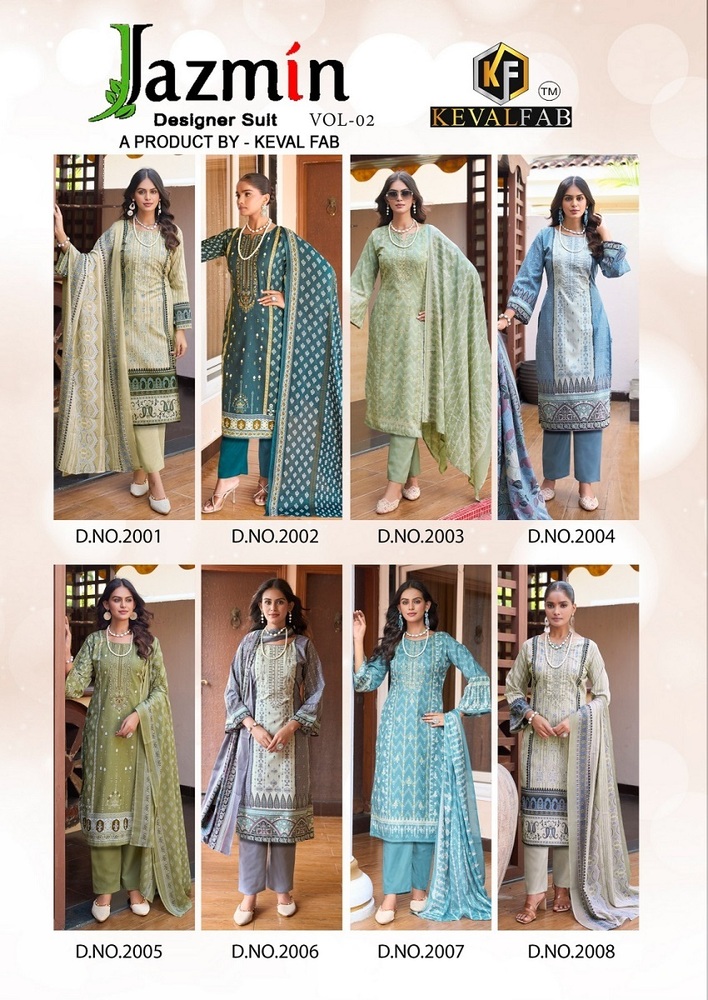 Keval Jazmin Vol-2  Karachi Dress Material
