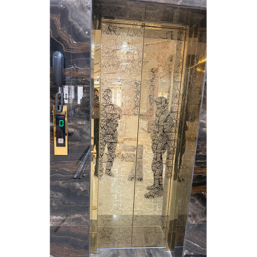 Ss Golden Design Elevator Automatic Door - Height: 2100 Mm A   2400 Mm Millimeter (Mm)