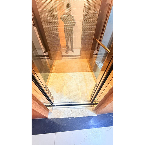 Rose Gold Design Elevator Cabin