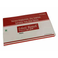 Ethnic Biotech Ferrous Bisglycinate Zinc Sulphaten Spirulina Folic Acid Tablets