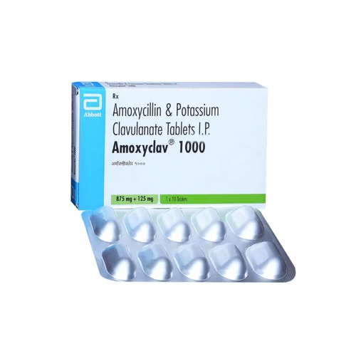 Amoxycillin And Potassium Clavulanate Tablets IP - 625 mg, Tablets for Adult Use, 10 Pieces per Strip, Store at Room Temperature