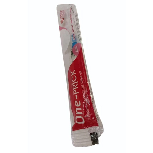 3Ml One Prick Hypodermic Syringe - Material: Polypropylene (Pp)