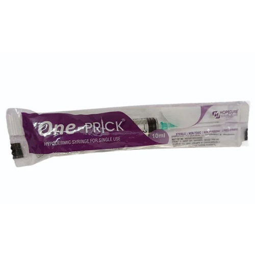 10ml One Prick Hypodermic Syringe