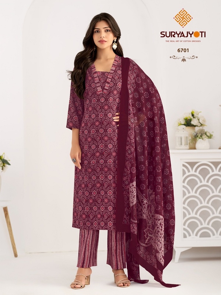 Suryajyoti Trendy Cotton Vol-67  Dress Material