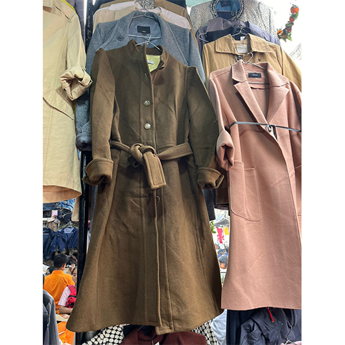 Used Ladies Long Coat - Color: Multicolor