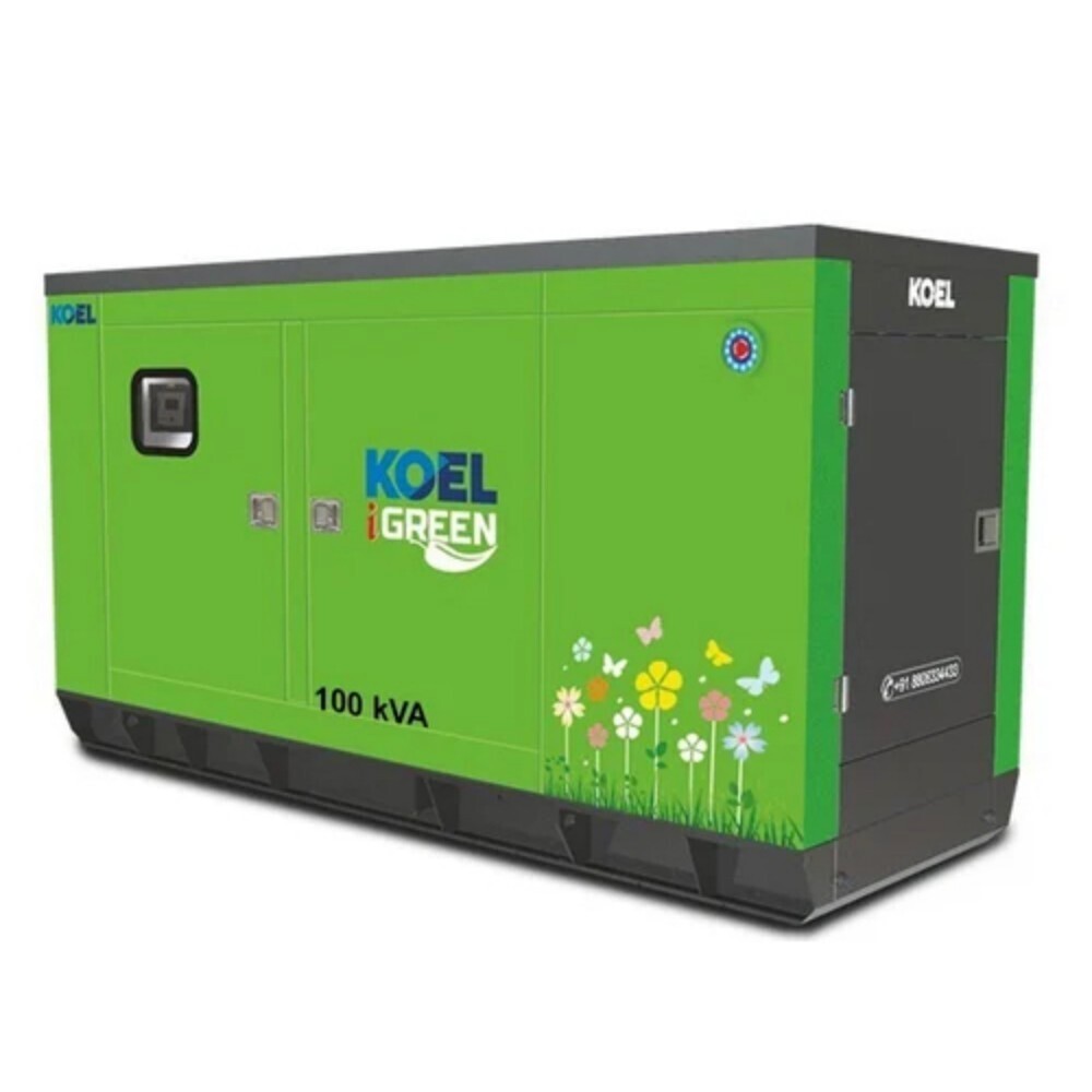 100 Kva Cpcb Iv Kirloskar Diesel Genset - Color: Green
