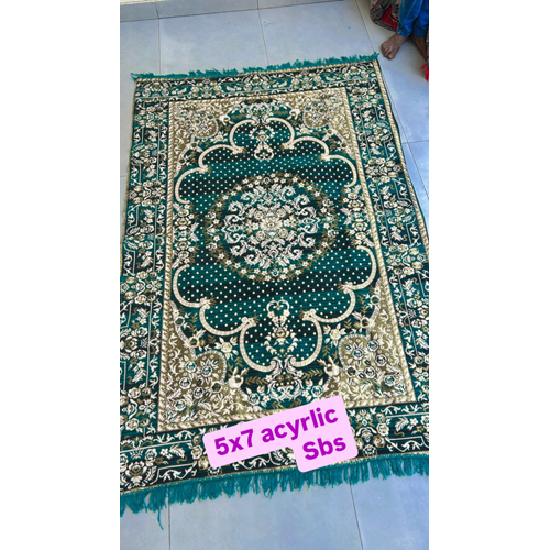 5x7 Acrylic Sbs Green Color Carpet