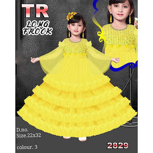 2829 22x32 Dark Yellow Baby Frock