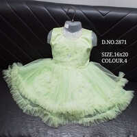 2871 16x20 Light Green Fancy Baby Frock