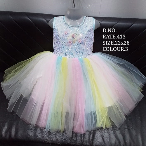 22X26 Fancy Multicolor Baby Frock - Color: Different Available