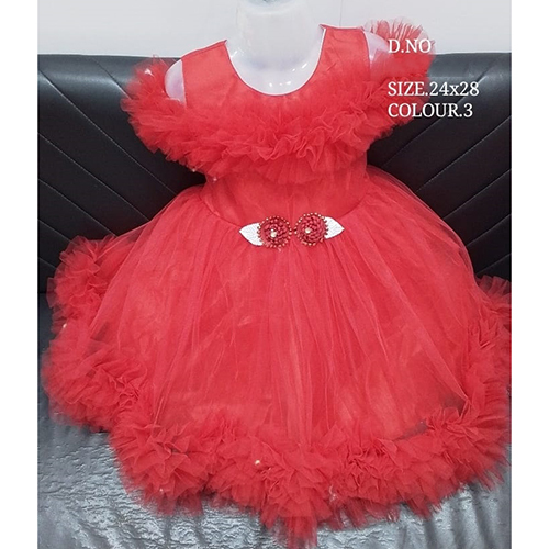 24x28 Red Baby Frock