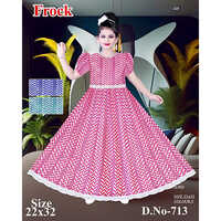 713 22x32 Designer Embroidery Baby Frock