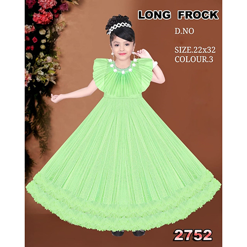 2752 22x32 Sea Green Kids Frock