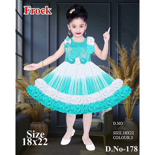 178 18x22 Net Sleeveless Baby Frock