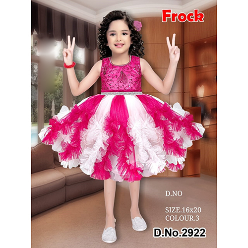 2922 16X20 Princess Stylish Baby Frock - Color: Different Available