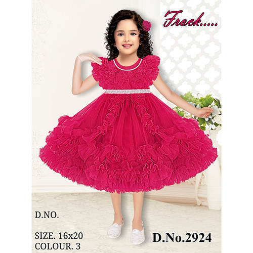 2924 16x20 Handwork Pleated Baby Frock