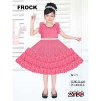 2796 22x26 Net Pink Baby Frock