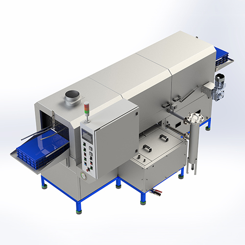 SS Conveyor Bin Washing Machine