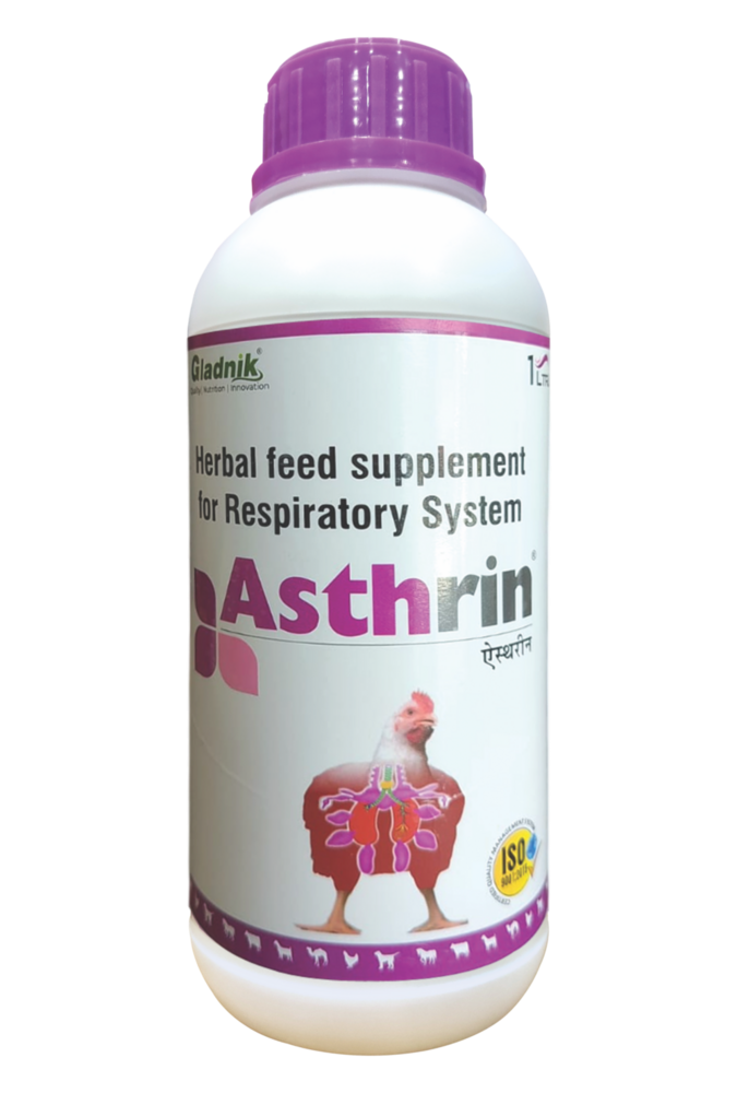 ASTHRIN Liquid 1 Lit. as Phytobiotic tonic for Respiratory Problems in poultry