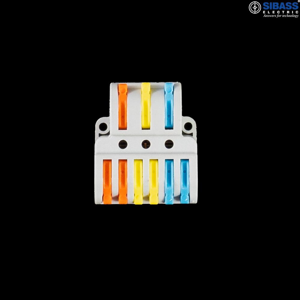 Pct Wire Connector 3 In 6 Out Se-63 - Color: White