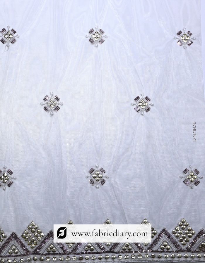 Designer Dupatta Fabric with Sequins Work