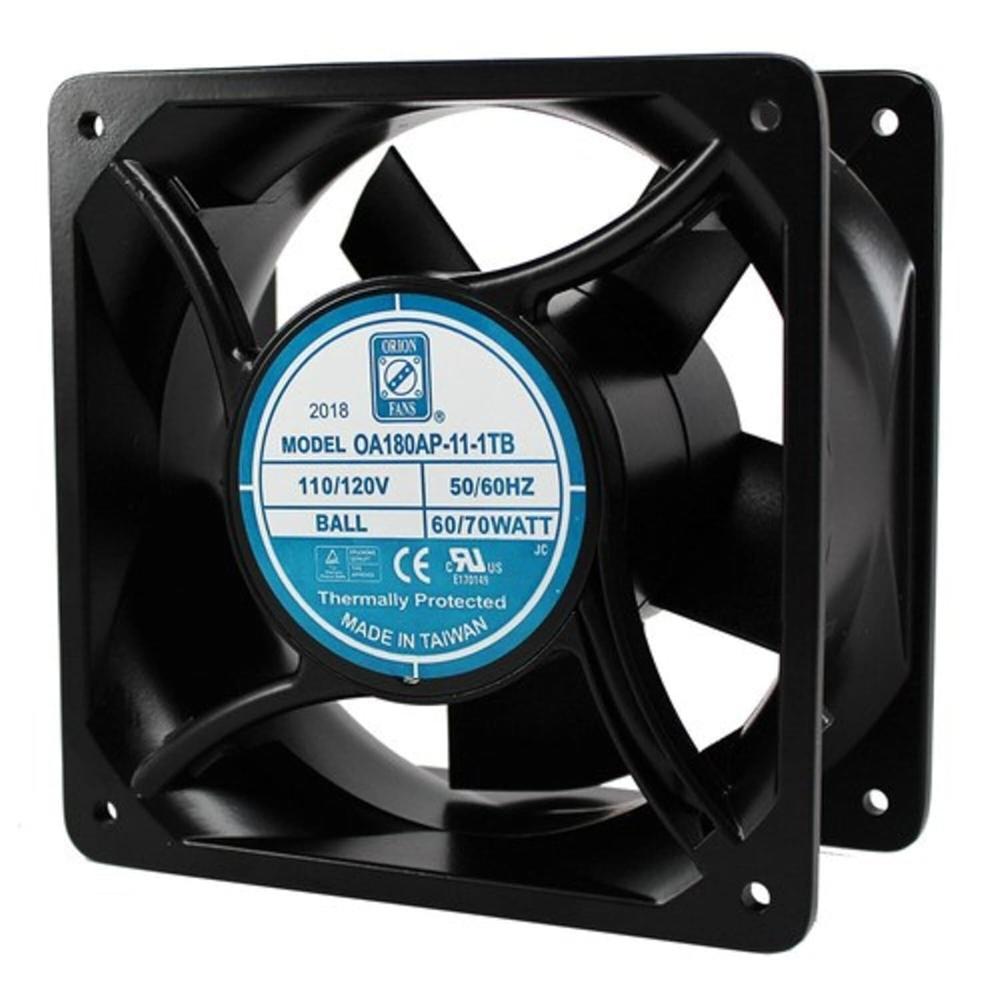 OA180AP-11-1TB 110/120 VAC 50/60 HZ, 361/409 CFM, 2700/3175 RPM, Dual Ball Bearings, 60/70 WATT, 176 X 89 MM, Fan