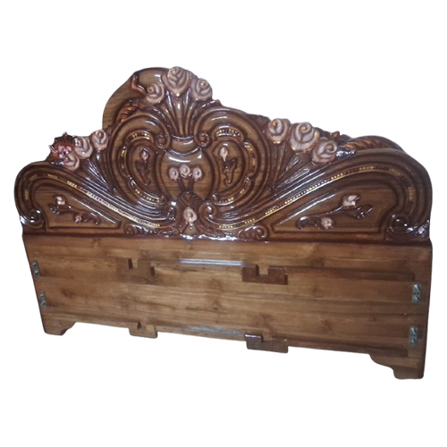 Teakwood Bed Head With Hydraulics - Color: Brown