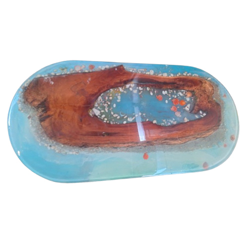 59X30 Inch Epoxy Wooden Table Top - Color: Multi Colour