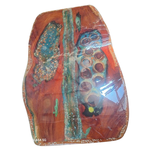 76X48 Inch Epoxy Wooden Table Top - Color: Multi Colour