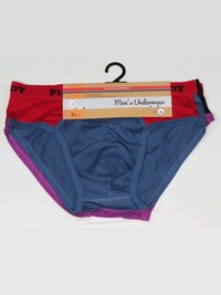 Mens 3 Pcs Pack Outer Elastic Briefs - Cotton Blend Material, Comfortable Fit , Stretchable And Durable Design For Everyday Wear