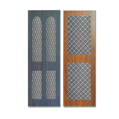 Solid PVC Wiremesh Door Laminated