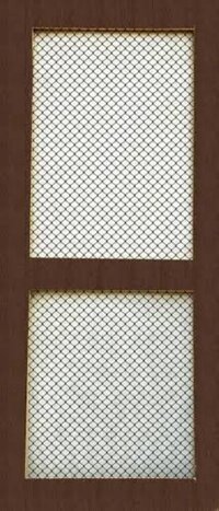 Solid PVC Wiremesh Door Laminated