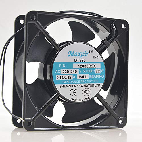 MAXAIR BT12038B2X 220V AC 0.14A 22W 12cm 12038 Cooling Fan