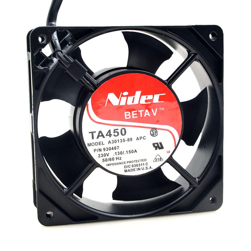 NIDEC TA450 A30135-89 P/N 930467 AC230V 0.13/0.15A 120*120*38MM 12CM Original Brand-new Server Chassis Cooling Fan