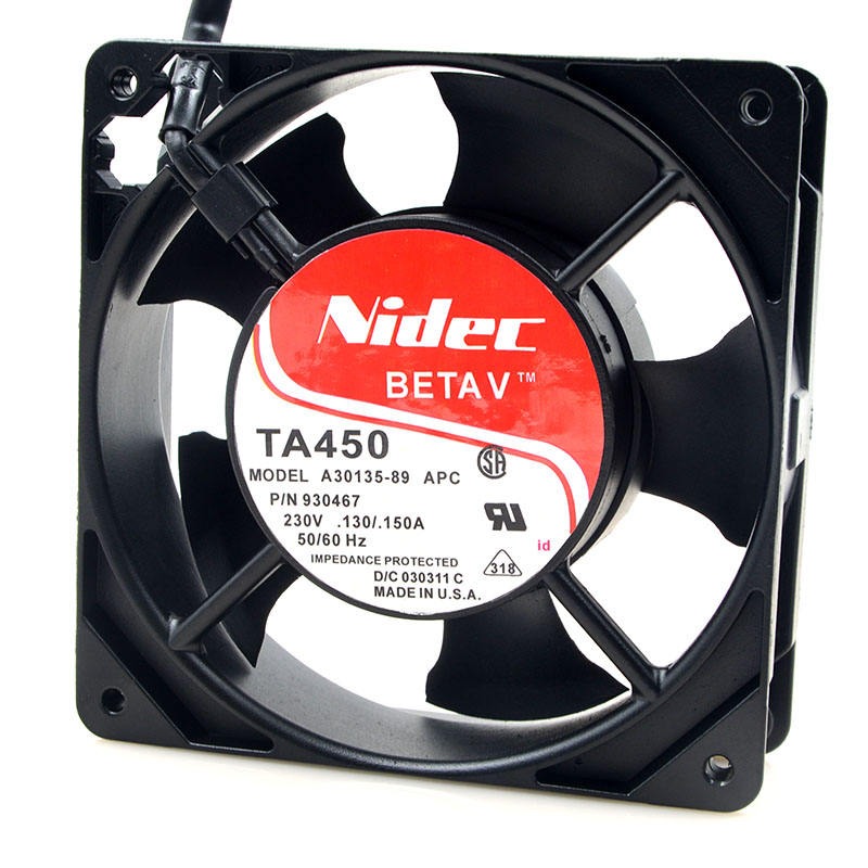 NIDEC TA450 A30135-89 P/N 930467 AC230V 0.13/0.15A 120*120*38MM 12CM Original Brand-new Server Chassis Cooling Fan