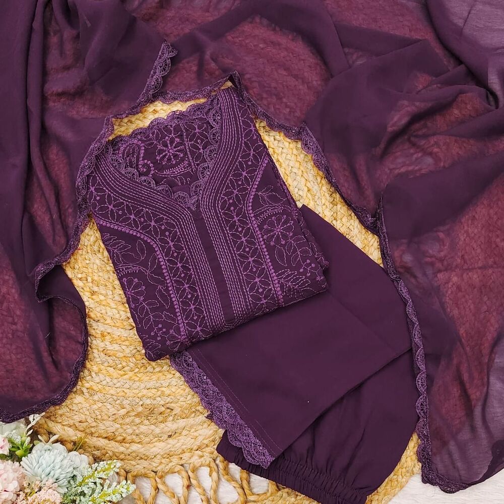 chikankari embroidery suit