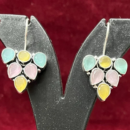 Multicolor Pear Earrings - Color: Multi Colour