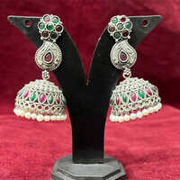 Traditional Brass Earrings - Color: Multi Colour