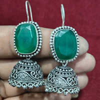 Green Onyx Earrings - Design: Traditional