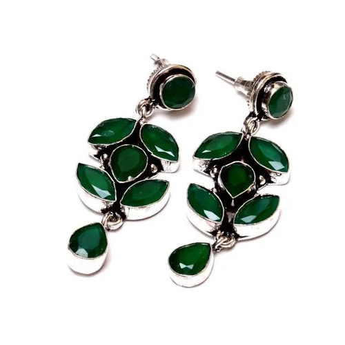 Green Quartz Designer Earrings