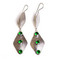 Blue Topaz Gemstone Silver Plated Women Dangle Earrings