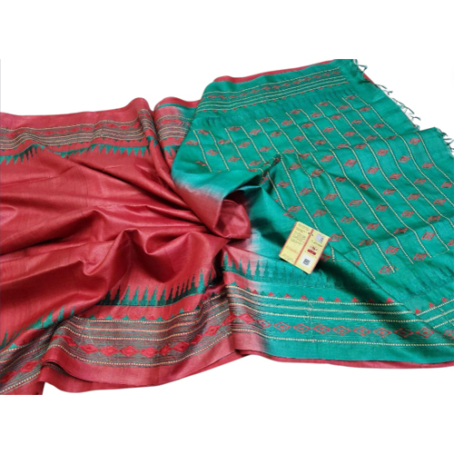 Ladies Pure Linen Saree - Color: Multicolor