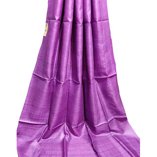 Ladies Pure Tussar Desi Silk Saree - Color: Pink
