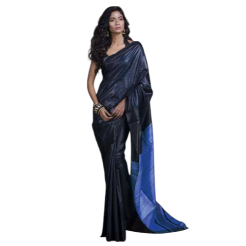 Double Shade Pure Tussar Staple Silk Saree - Feature: Washable