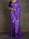 Pure Tussar Ghicha Silk Embroidery Saree - Color: Pal Pal